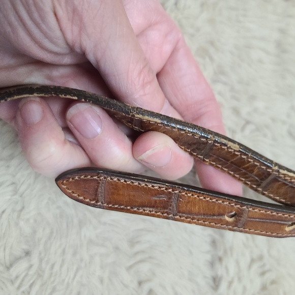 Vintage Dooney & Burke Bayou Collection Croc-Embossed Leather Crossbody Bag - Picture 13 of 14